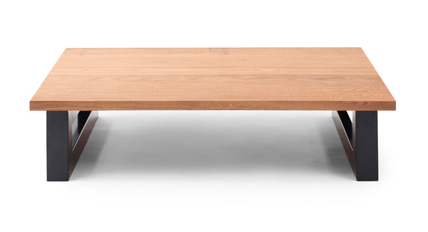 Ariel - Solid Oak Top Box Frame Coffee Table