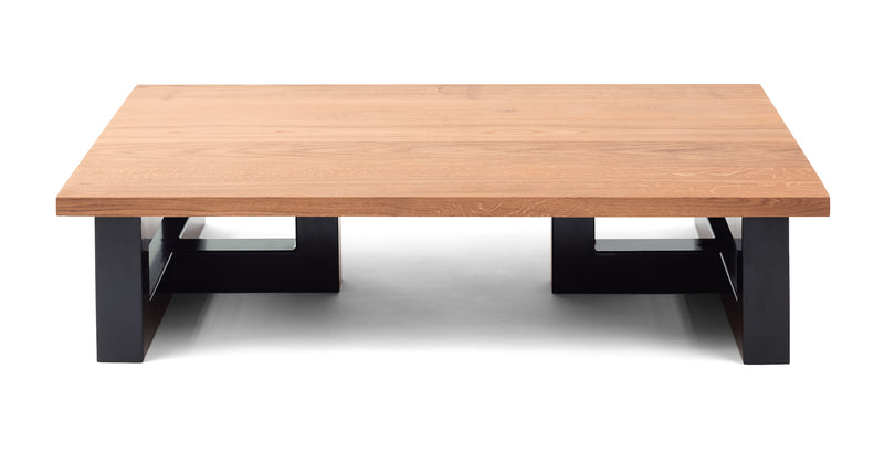 Phoebe - Solid Oak Top Double Box Frame Coffee Table