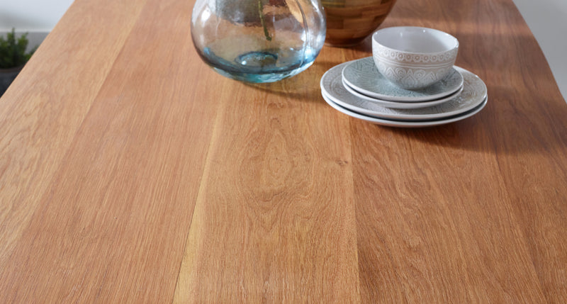 Vela - Solid Oak Top "V" Frame Dining Table